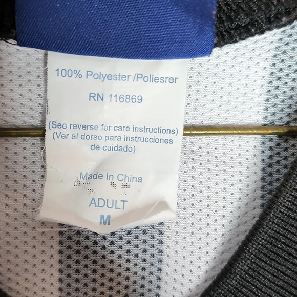 Dalco Athletic Referee Shirt Top Jersey Black & White Medium - Picture 5 of 6